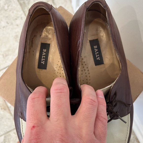 BALLY MEN italy LACE UP BROWN 11 bone - Picture 4 of 7